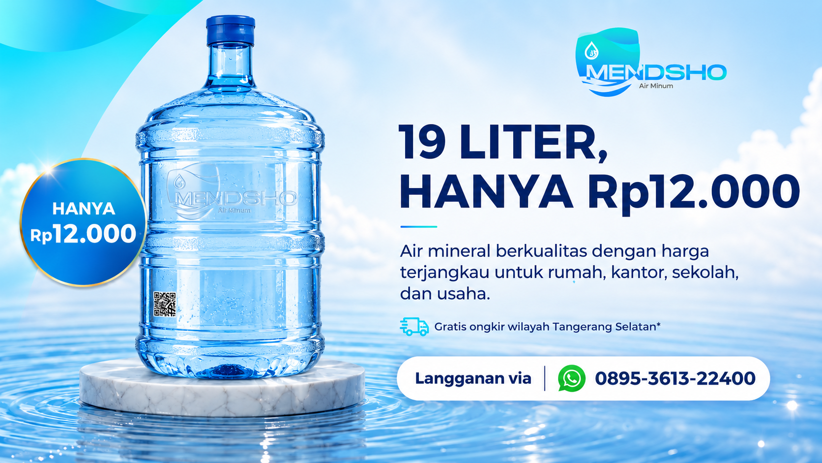 AIR MINUM TERJAGA. DIANTAR TERJADWAL